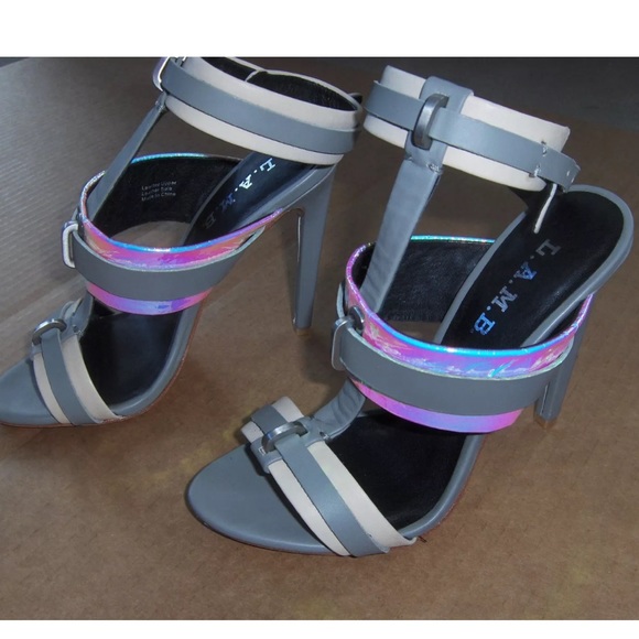 L.A.M.B. Bradley Grybon Strap Heels