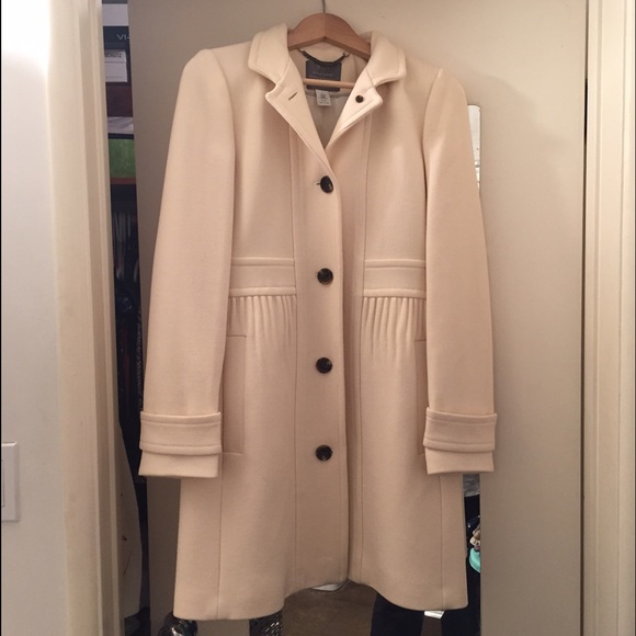Double Cloth Lady Day Coat in Winter white