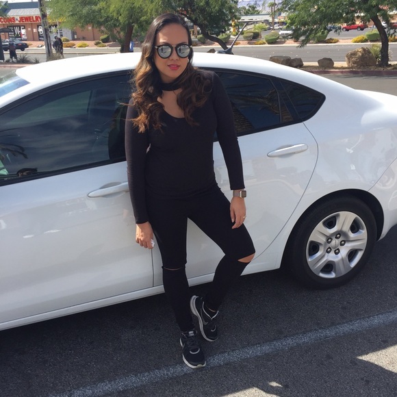 Ripped knees cotton leggings - Picture 3 of 5