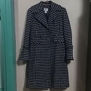 3/4 Long 60's Style Tweed Peacoat