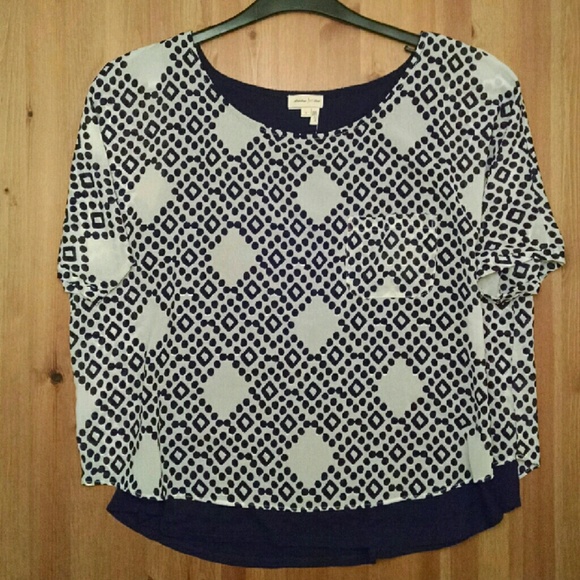 ANTHROPOLOGIE Boxy Layered Top