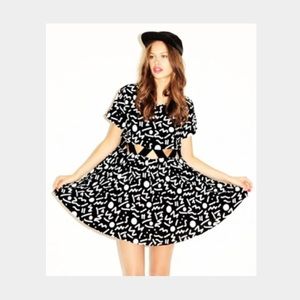 Lazy Oaf x Nasty Gal Scribble Baby Doll Dress