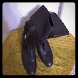 LAUREN RALPH LAUREN Brown Ankle Boots Mini Booties
