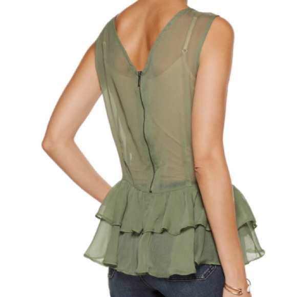 Walter Baker army-green Gabby top - Picture 3 of 4