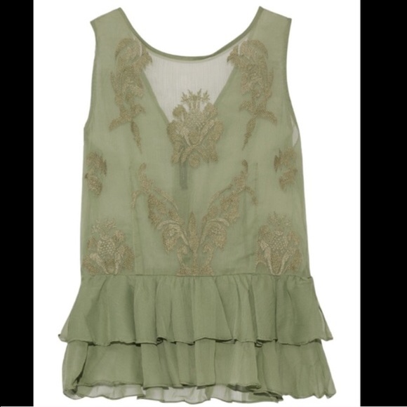 Walter Baker army-green Gabby top - Picture 2 of 4