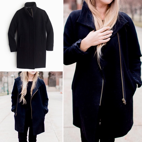 J Crew STADIUM CLOTH COCOON Coat NAVY BLUE_Size 2 NWT | eBay