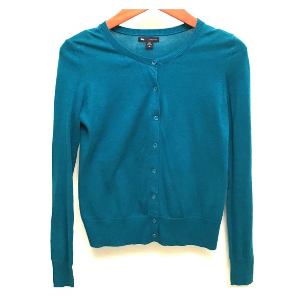 Teal Gap cardigan