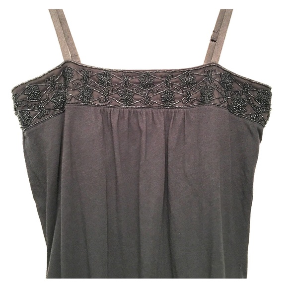 Abercrombie & Fitch Gray/blue beaded tunic