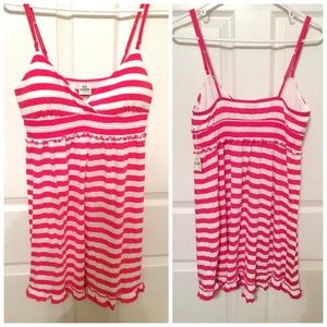 NWT PINK Victoria's Secret striped cotton chemise