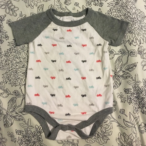 Multi colored motorcycle onesie