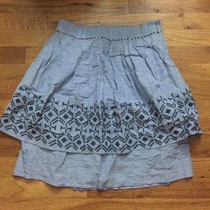 Anthropologie Blue tiered skirt in Size 4.
