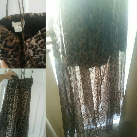 Leopard chiffon dress