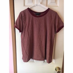 F21 Striped Ringer Tee