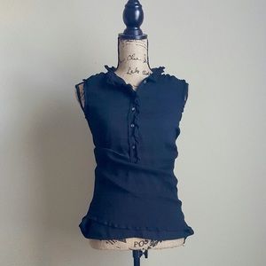 Black Silk J. Crew Blouse