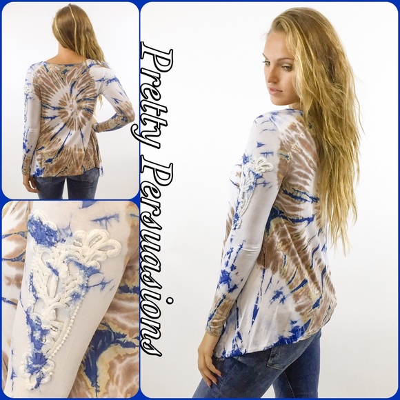 LAST ONE SALE‼️ Draped Sides Crochet Accented Top - Picture 4 of 4