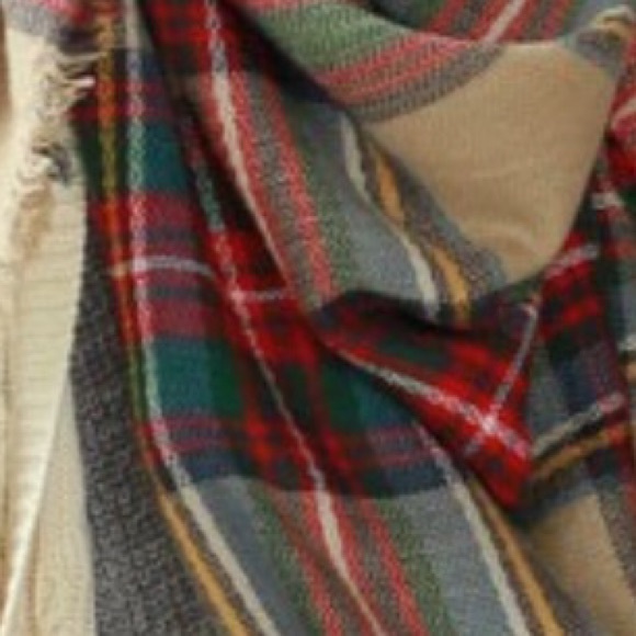 🔺LAST🔻Multicolor plaid blanket scarf - Picture 3 of 3