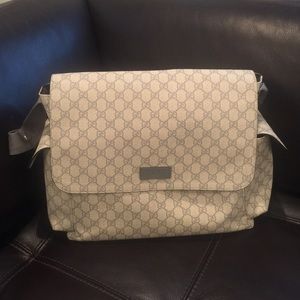 Gucci GG Plus Diaper Bag in Grey