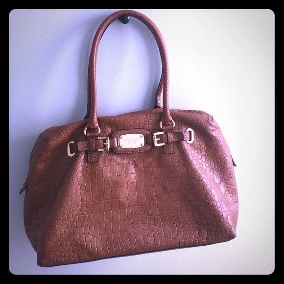 Michael Kors camel color duffle bag