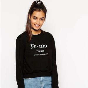 Asos sweatshirt black crop