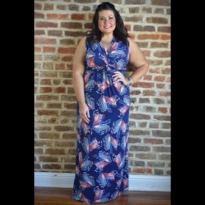 Feather Maxi Dress- NEW (Plus Size XXL)