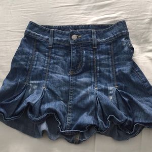Denim flared skirt 🌊
