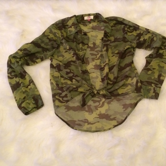 Sheer camo top - Picture 4 of 4