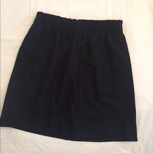 J. Crew black wool cinched waist skirt- Sz 2