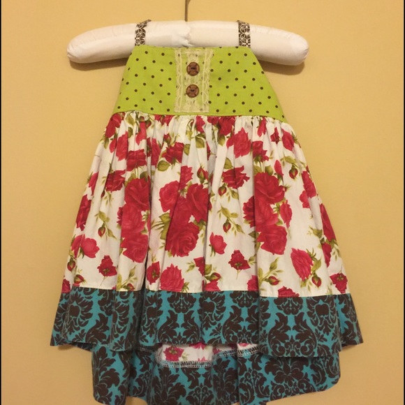 12 month Boutique Handmade Baby Girl Halter Dress