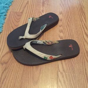 Sanuk flip flops!