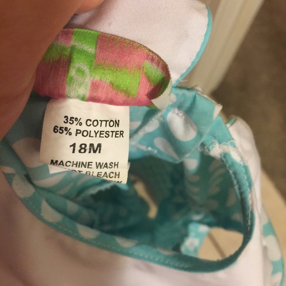 Lolly Wolly Doodle Turquoise and White Dress - Picture 4 of 4