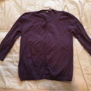 Purple cardigan
