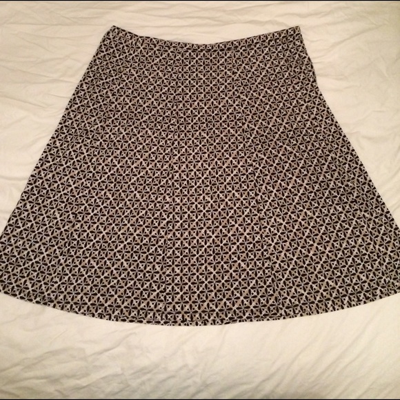 Black, brown, and cream patterned skirt