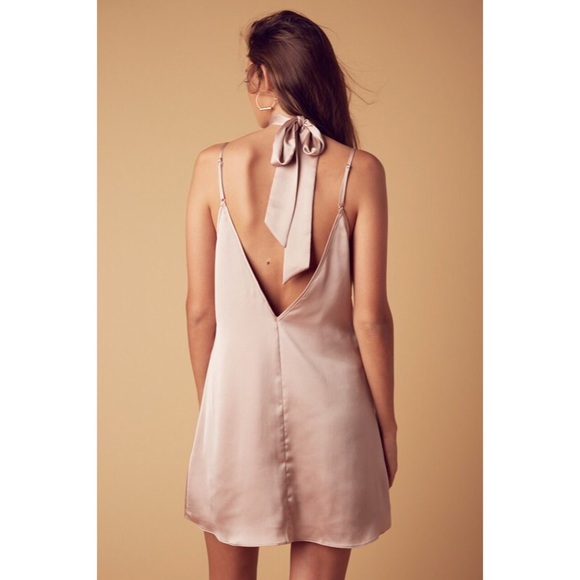 🚫Sold🚫Satin Slip Dress - Blush - Picture 2 of 4