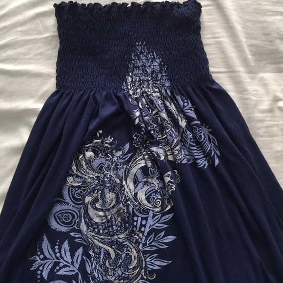 Navy blue tube top dress - Picture 1 of 1