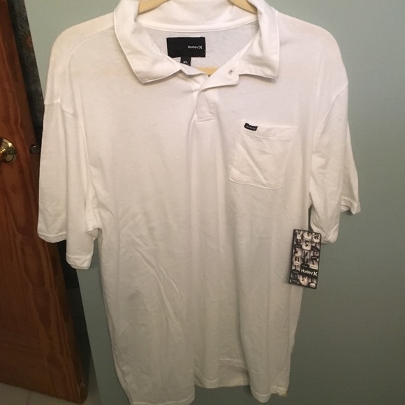 Hurley white polo dress shirt