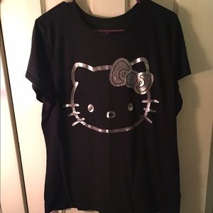 Hello kitty black tee