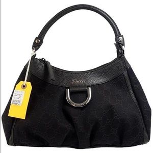 GUCCI 265692 D-Ring Crystal GG Hobo Handbag