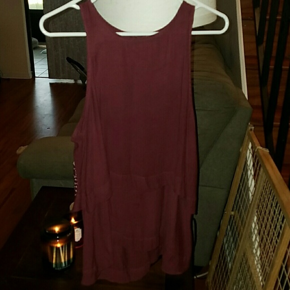 Burgundy Free People Top