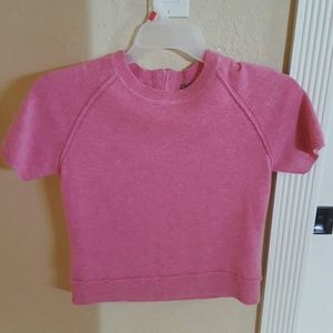 Pink short sleeve blouse / sweater