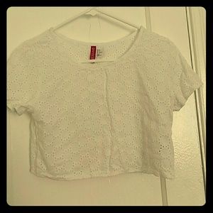 White crop top