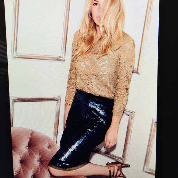 Sequin statement skirt