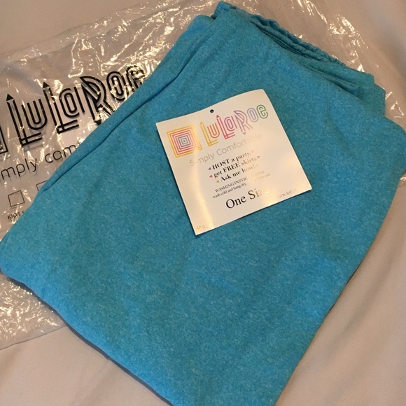Lularoe OS Heathered Blue Leggings