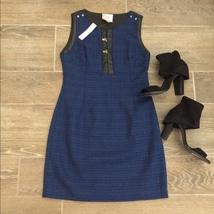 Navy and black mini dress