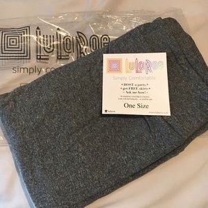 Lularoe OS Heathered Gray Leggings