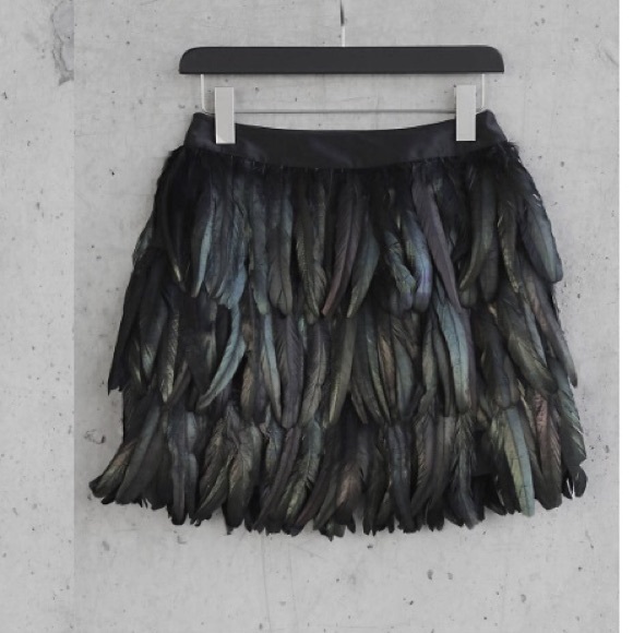 ❌SOLD❌ NWT Express feather skirt - Picture 2 of 4
