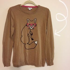 Old Navy Fox with Glasses Sweater