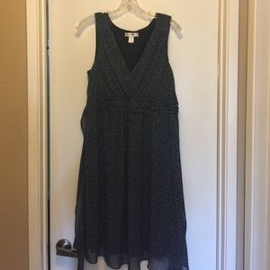 Blue and white maternity dress