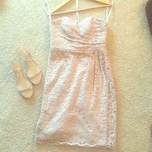 David's Bridal Size 6 Lace Biscotti Dress