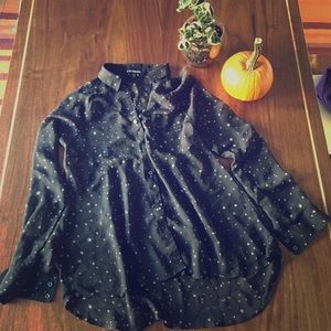 Sheer long sleeve express blouse