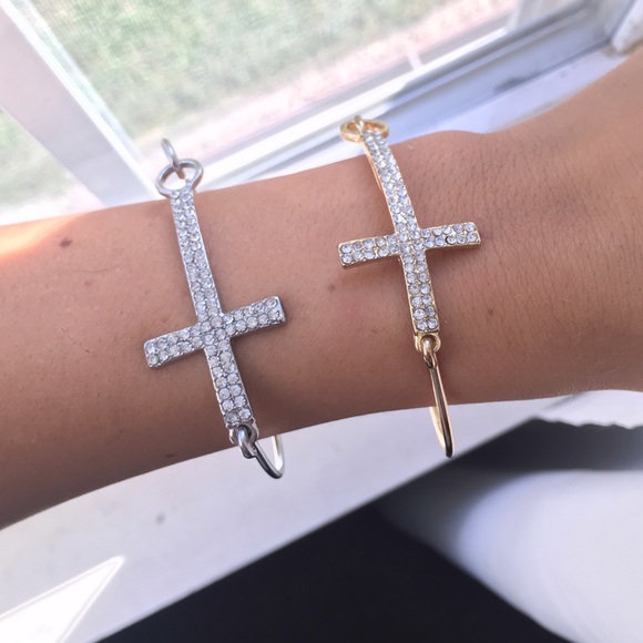 Jewelry - 2 cross bangles